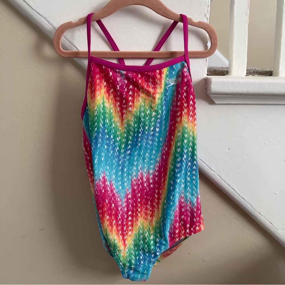Speedo Rainbow Swimsuit Girls’ 8